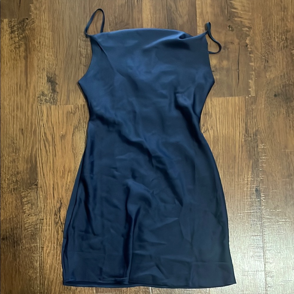 Blue Spaghetti Strap Mini Dress for Night Out